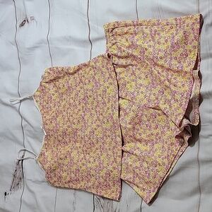 Kickback Kick Back 2000s Set Beautiful Floral Pink and Yellow 2 Piece Set Funky